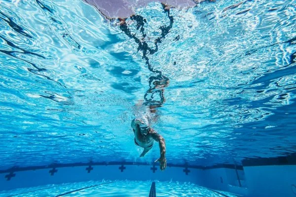 swimming underwater